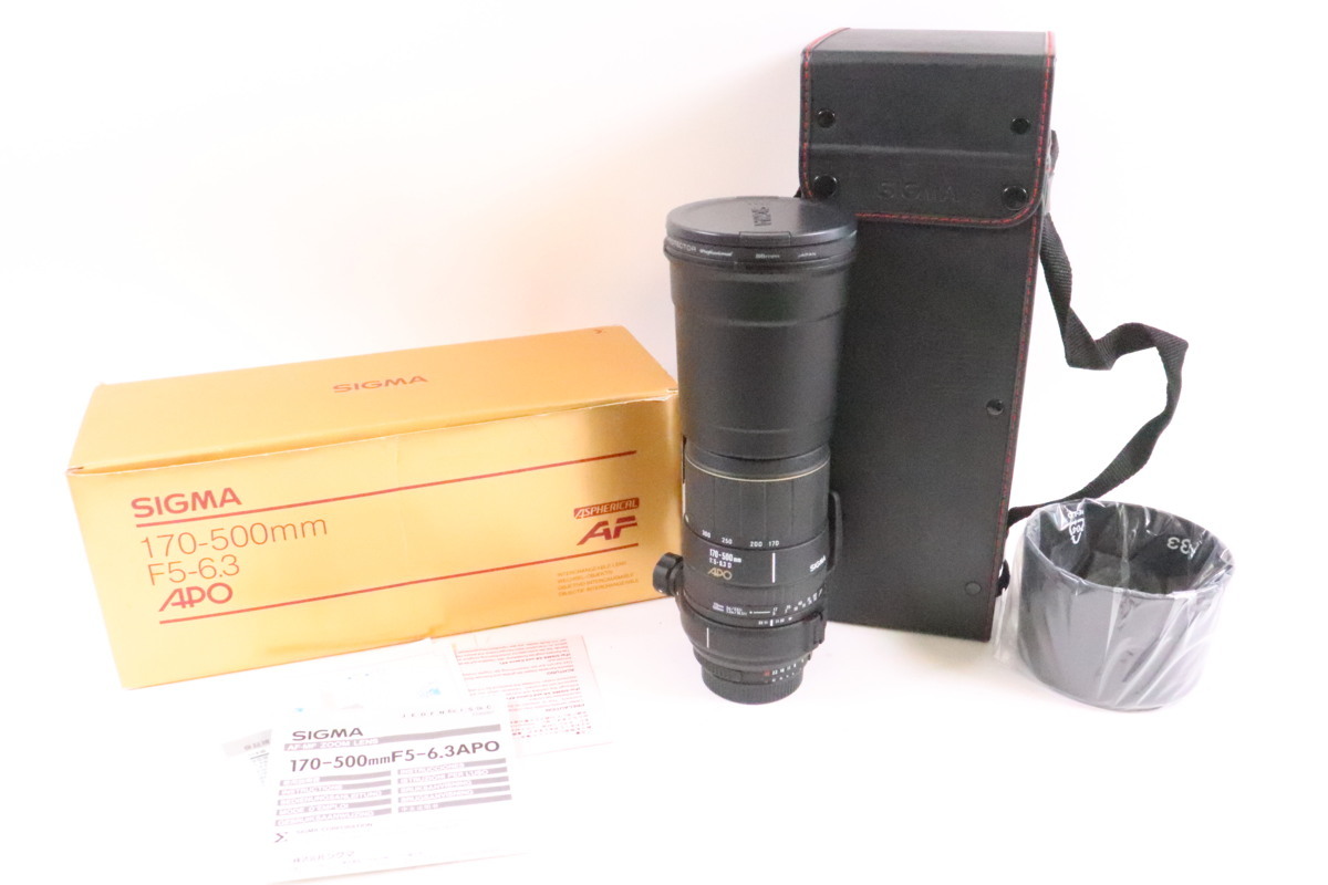 シグマ SIGMA APO 170-500mm F5-6.3 AF/MF ZOOM レンズ Φ86㎜ ハード