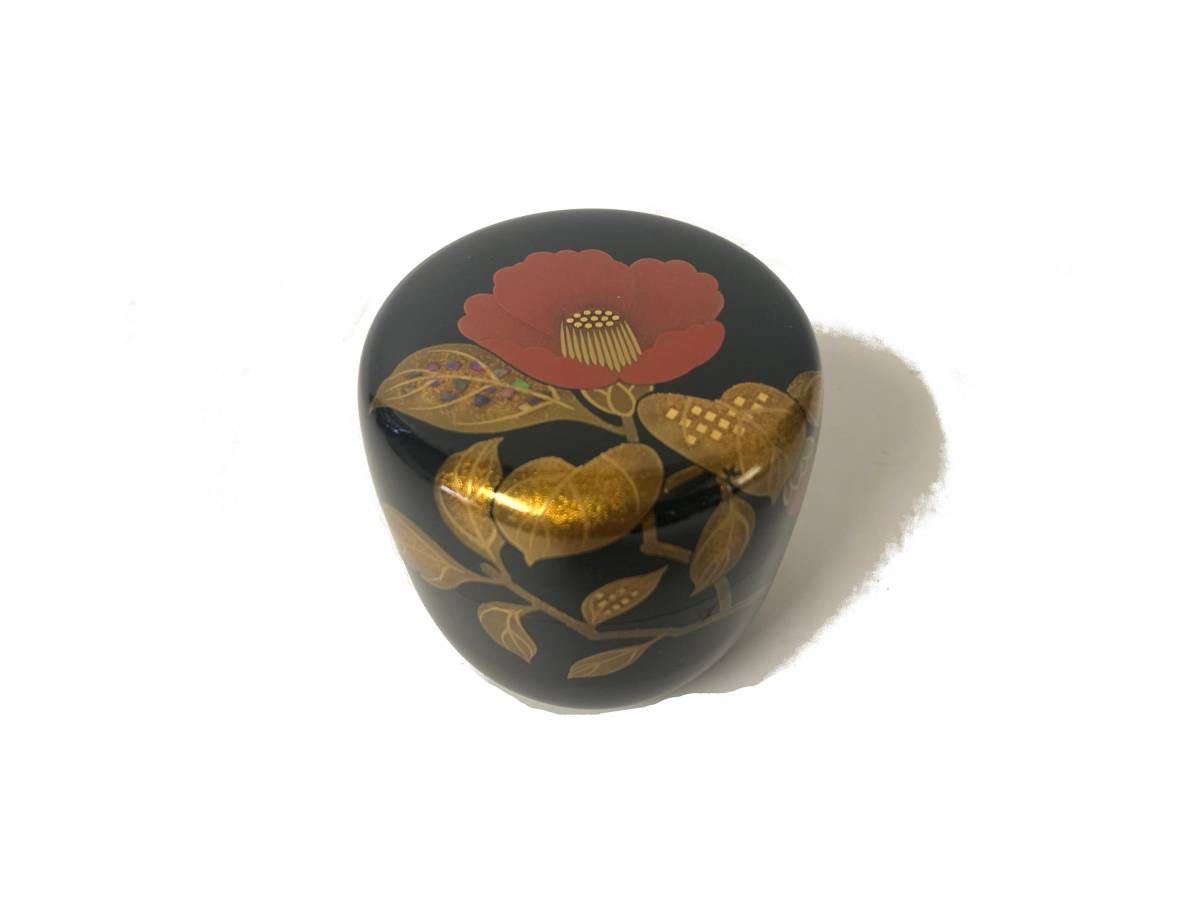 茶道具 棗 輪島塗 共箱 - 共箱共布 葵蒔絵 平野桂山(五郎)作 V534