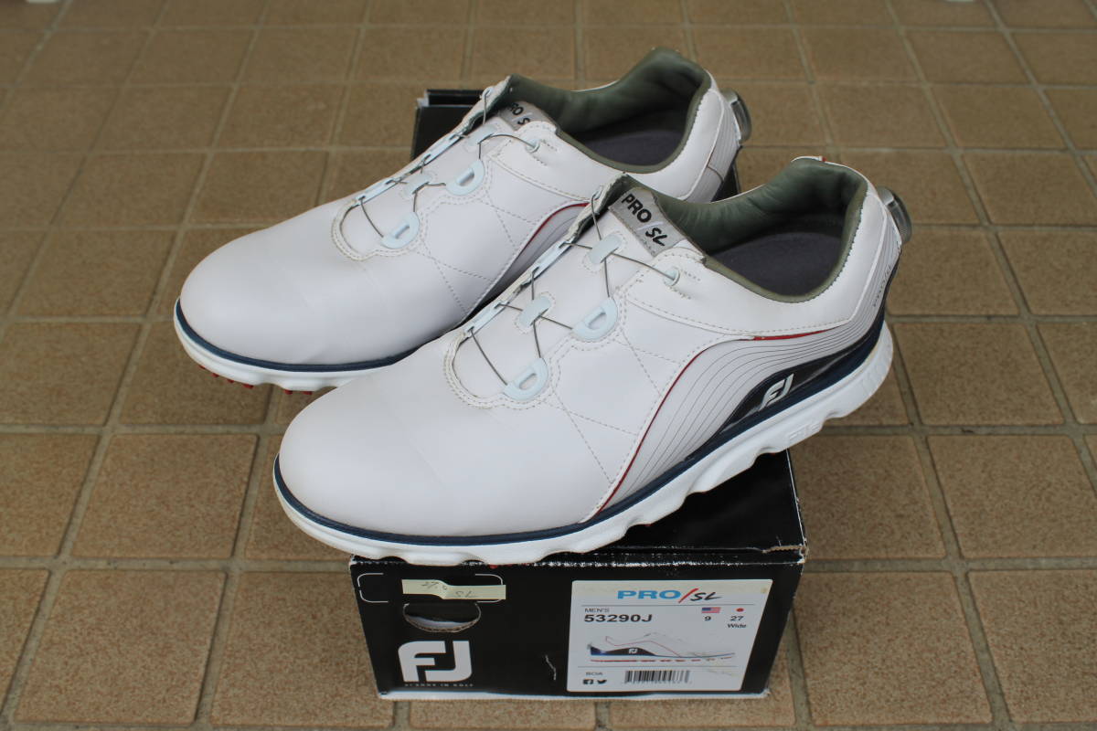 人気定番 使用2回 FOOT JOY フットジョイ PRO SL スパイクレス Boa US 9W JPN27.0EE(27.0cm)｜売買されたオークション情報、yahooの商品情報をアーカイブ公開 - オークファン 27.0cm