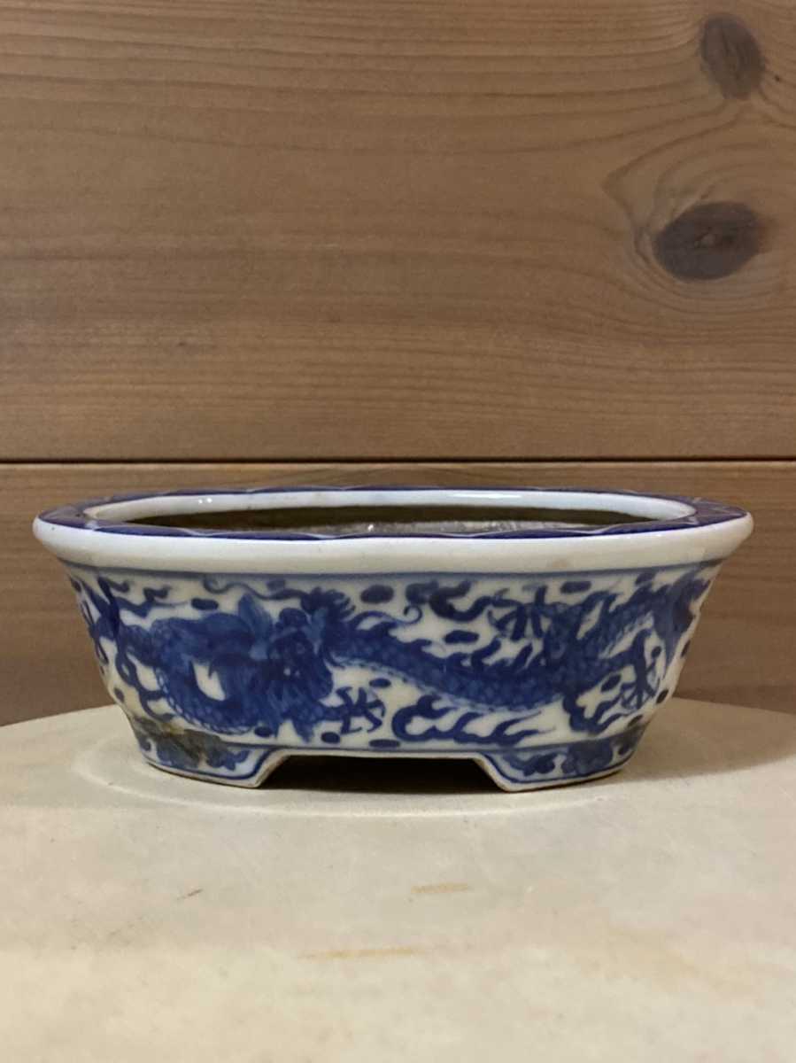 2025，お買い得 盆栽 盆栽鉢 植木鉢 楕円形 12.8㎝&times;10.2㎝&times;4.3㎝(施釉陶)｜売買されたオークション情報、yahooの商品情報をアーカイブ公開 - オークファン 骨董陶磁器一般