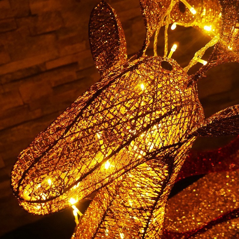 特大 キラキラ トナカイ118cm クリスマス LEDイルミネーション