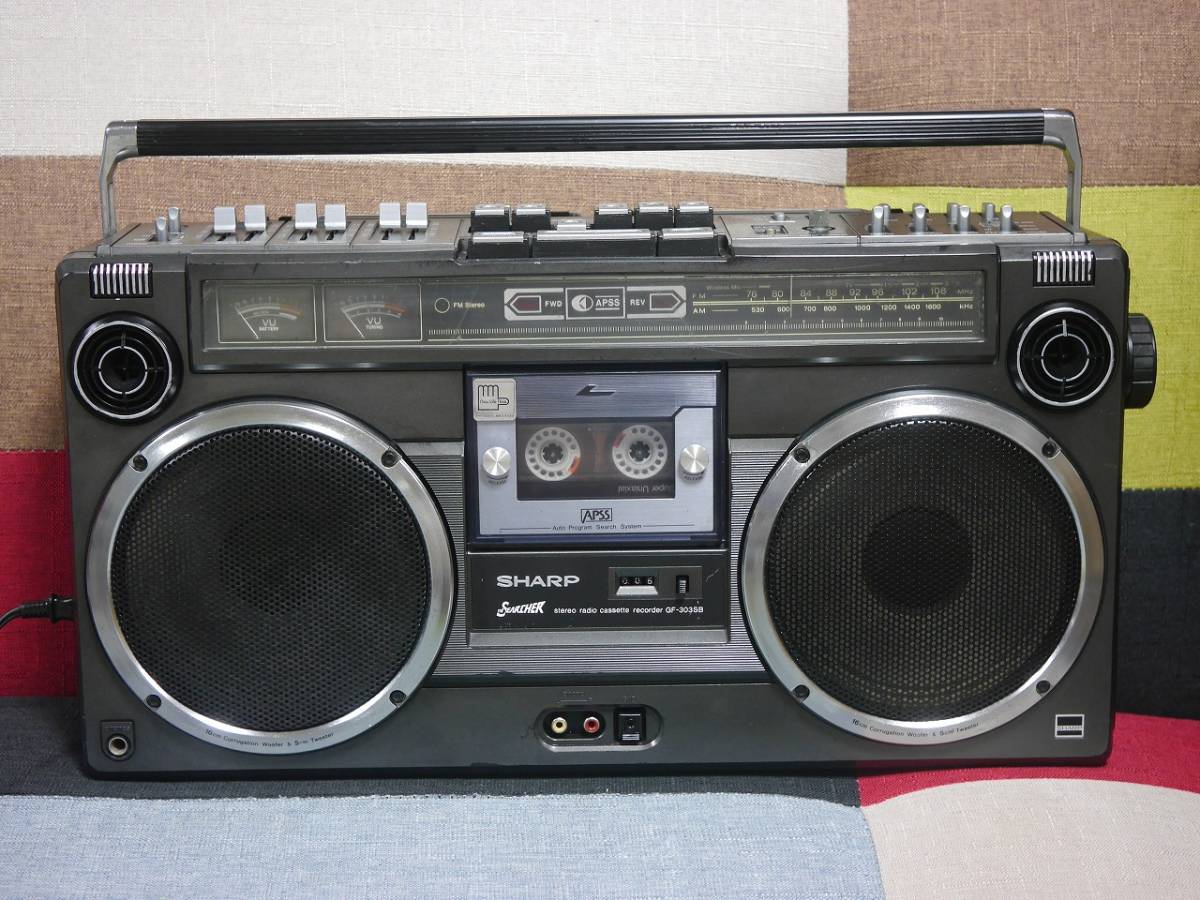 SHARP GF-303SB 昭和レトロ シャープ - ラジカセ Yahoo!オークション