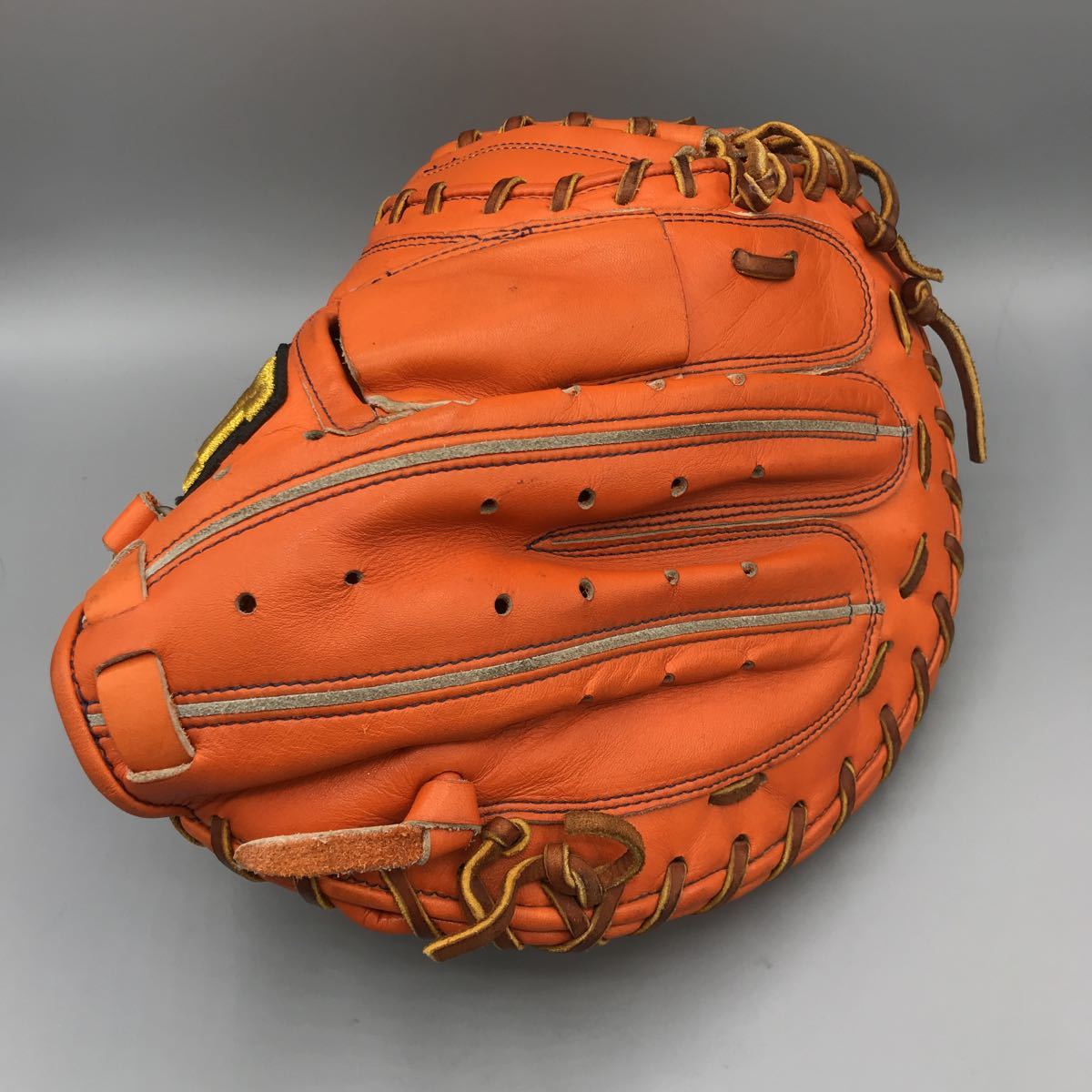 ハイゴールド　オレンジ レザー 軟式　キャッチャー　ミット ハイゴールド 軟式キャッチャーミット 野球 己極 軟式 捕手用 Gold Hi
