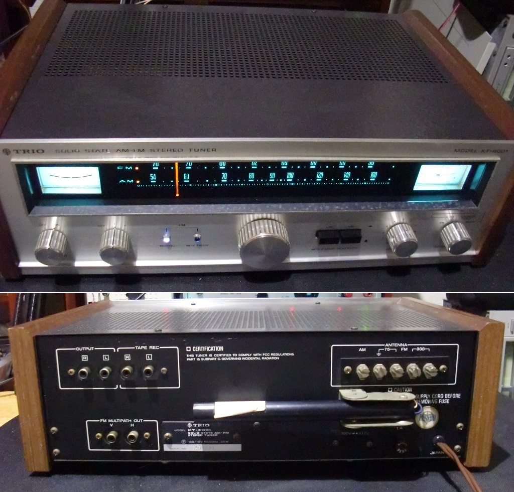 TRIO AM/FMステレオチューナー KT-8001 整備済 TRIO（トリオ） KT-8001