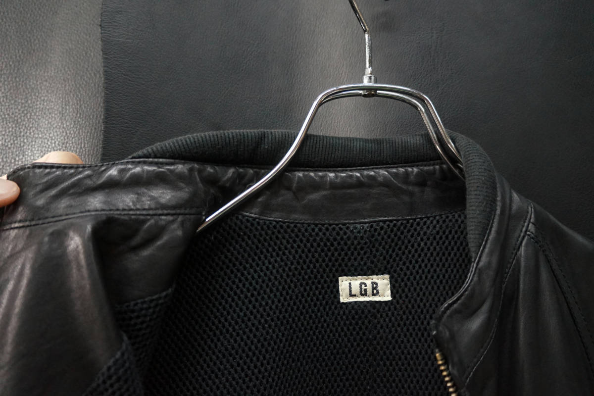 LGB カーフスキン シングルライダースジャケット M レザー 牛革 S 