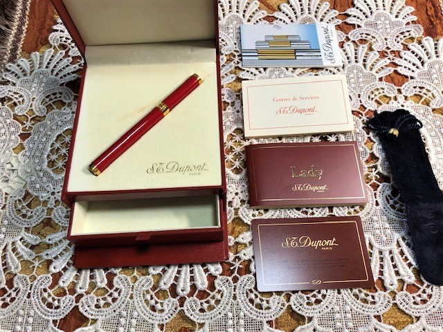 ◇デュポン Lady ボールペン 漆 S.T. ボールペン Dupont Dイニシャル 0