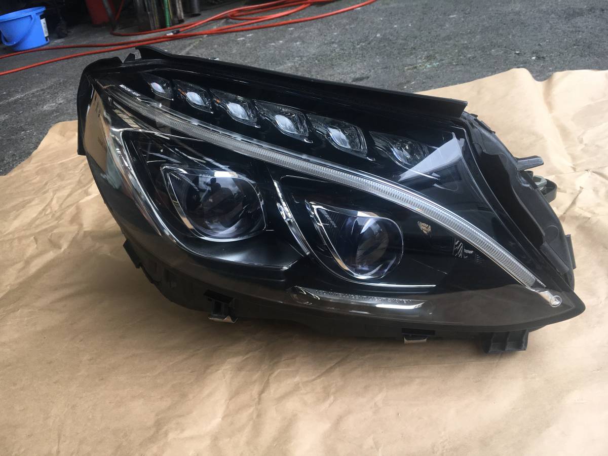 W205 ベンツ Cクラス LED 純正 右 ヘッドライト 後期 A ○☆即決有 LED
