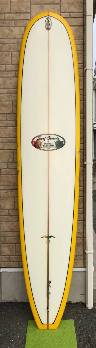 中古 Donald Takayama IN THE PINK 9'2 クリア/黄色 ハワイアンプロ