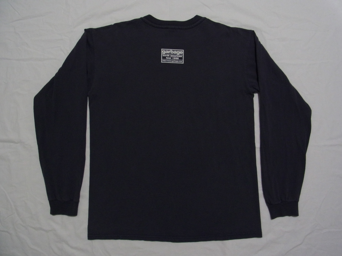 ☆ 90s USA製 ビンテージ Garbage ガービッジ 『I Think I'm Paranoid』 1998 ツアー 長袖 Tシャツ sizeL 黒 ☆古着 ロンT ロック NIRVANA