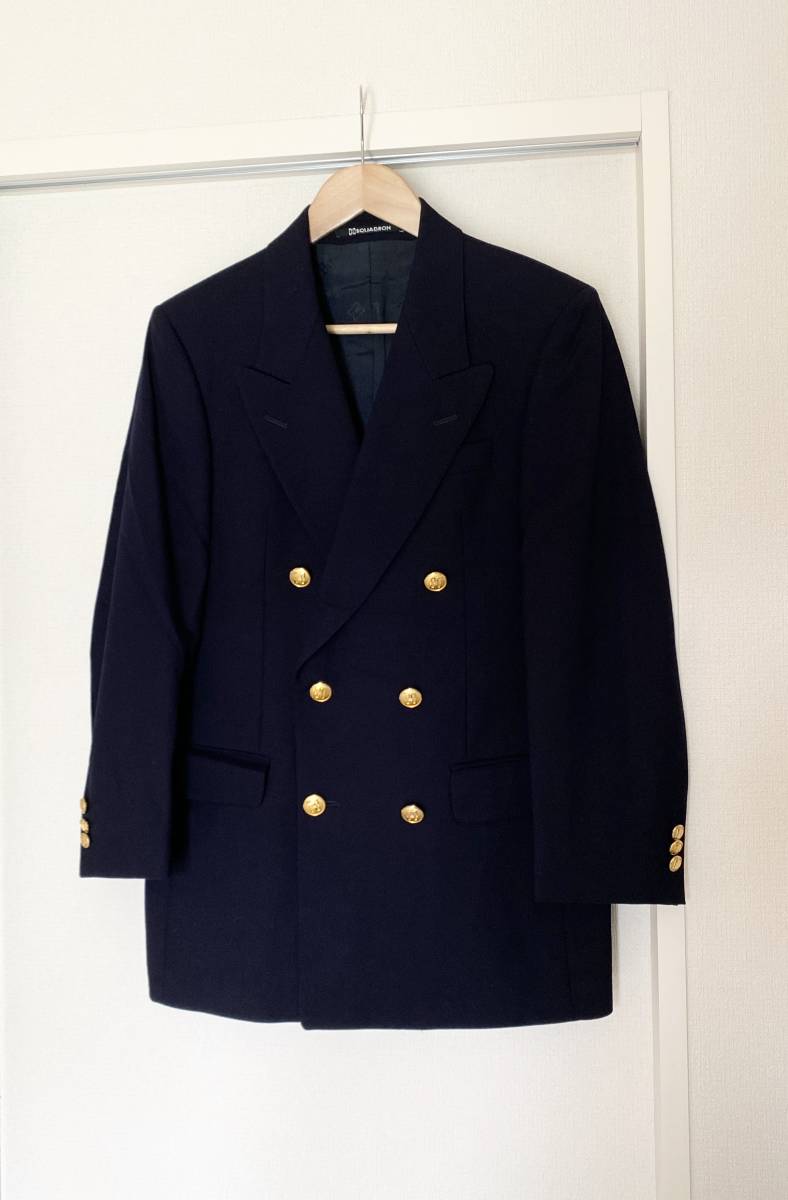極上 DAKS LONDON ダックス ロンドン ダブル ブレザー 紺ブレ 35S 