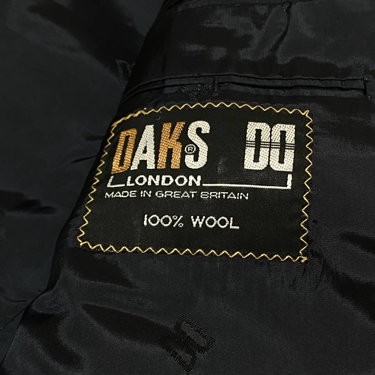 極上 DAKS LONDON ダックス ロンドン ダブル ブレザー 紺ブレ 35S 