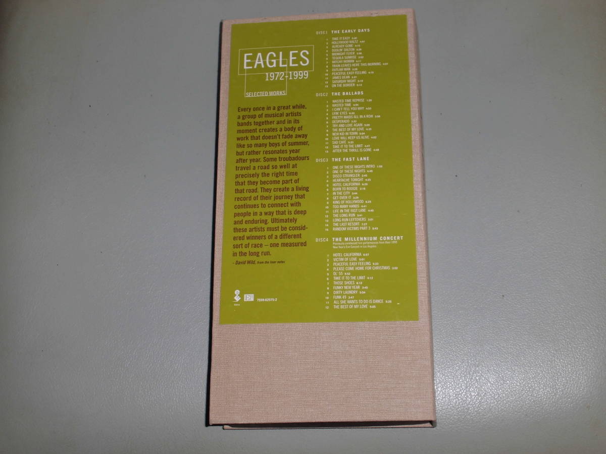 4CD イーグルス ヒストリーBOX 1972-1999 SELECTED WORKS EAGLES(Eagles)｜売買されたオークション ...