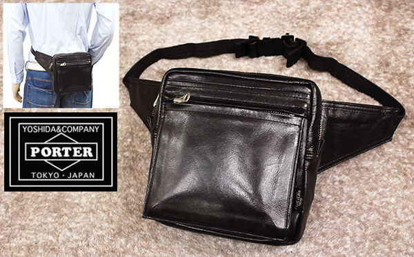 名作！美品 吉田カバン PORTER ポーター「スクエア/SQUARE WAIST POUCH