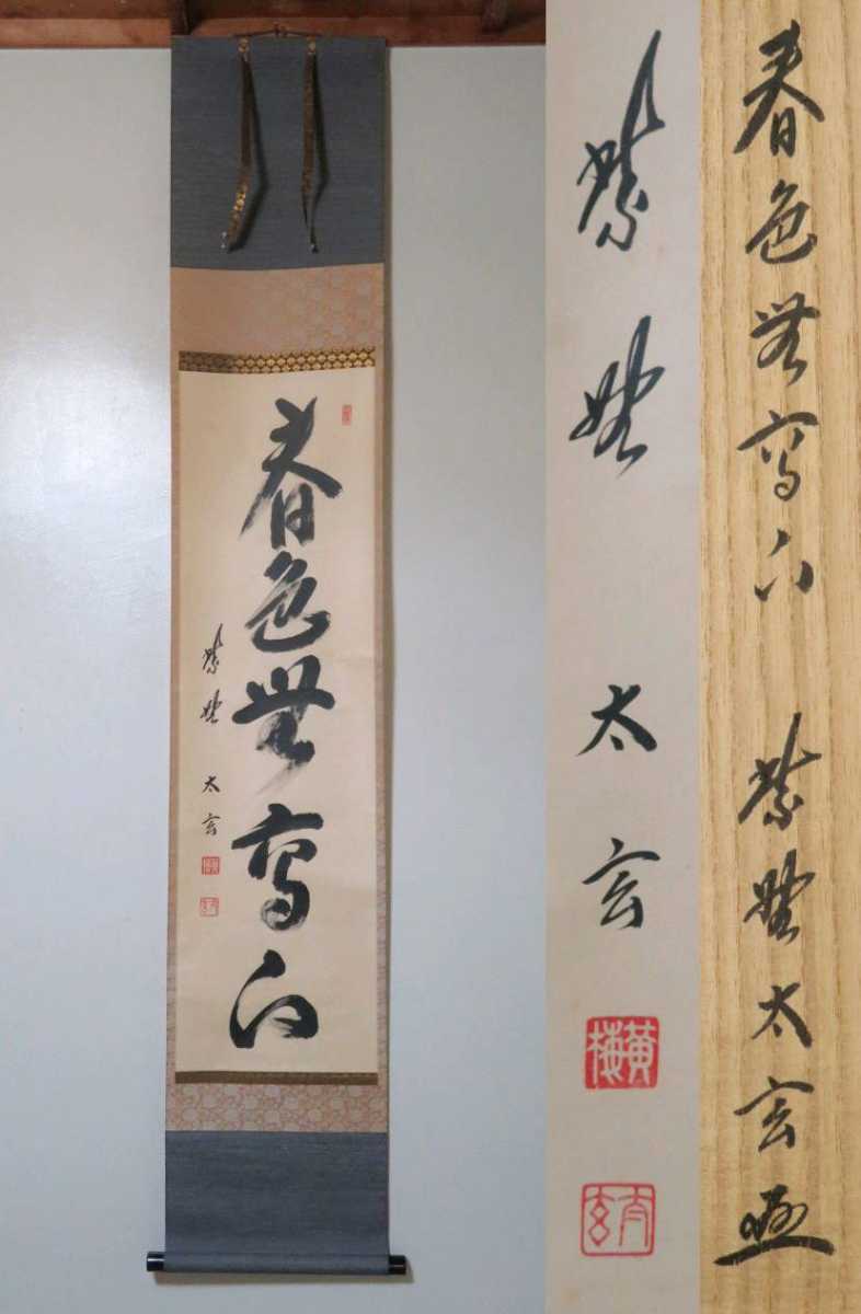 茶掛 松無古今色 小林太玄大徳寺黄梅院茶道具からき 掛軸 大徳寺黄梅