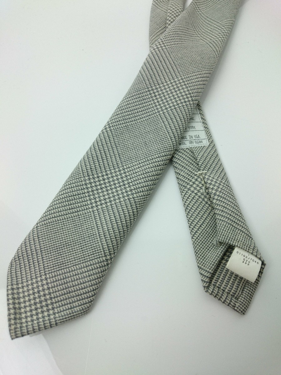 THOM BROWNE. NEW YORK◇トムブラウン/ネクタイ/ウール/GRY/チェック