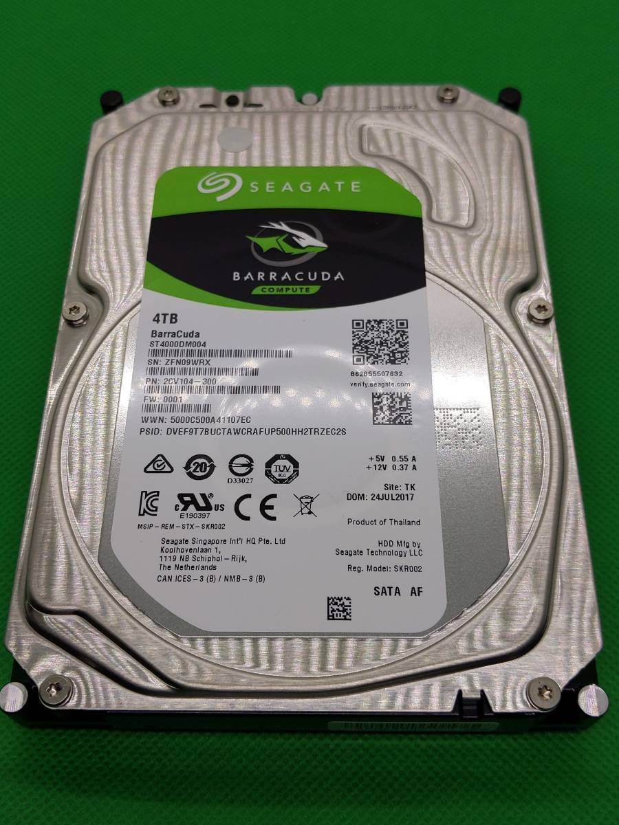 SEAGATE BarraCuda ST4000DM004 [HDD 4TB SATA600 5400rpm] 新古品