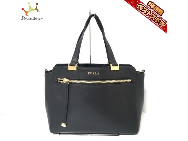 フルラ FURLA ハンドバッグ レザー 黒 2way バッグ FURLA(フルラ