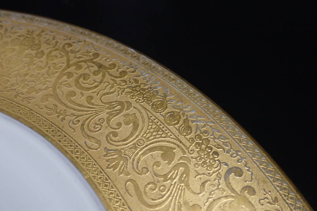 フッチェンロイター ババリア 金彩 花文様 プレート 飾り皿