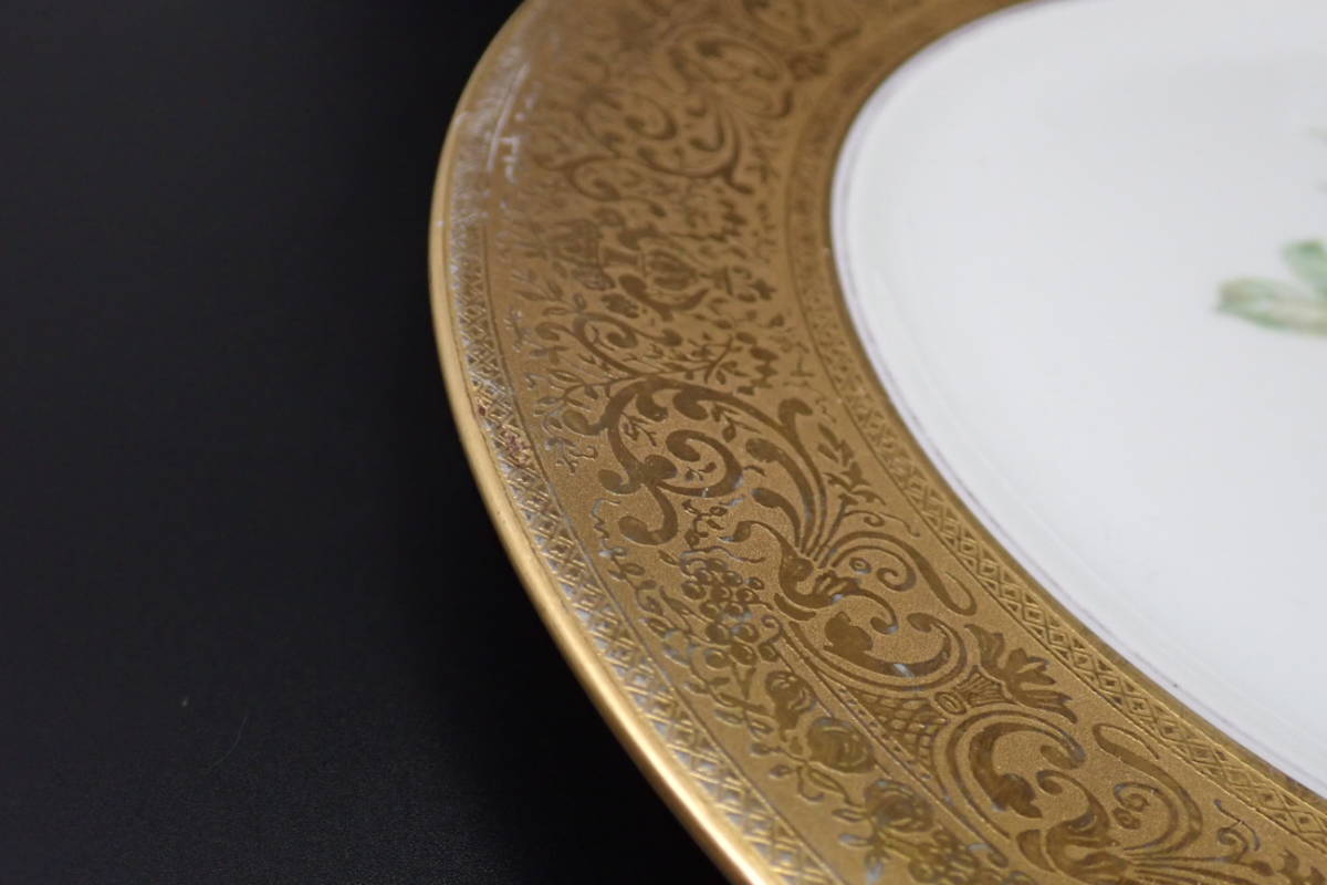 フッチェンロイター ババリア 金彩 花文様 プレート 飾り皿