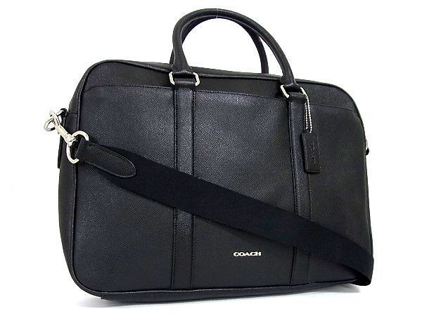 1円 □美品□ COACH コーチ F59057 レザー 2WAY ビジネスバッグ