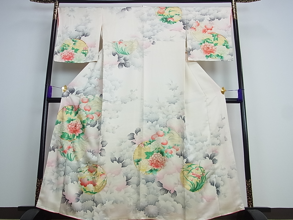 駒刺繍 平和屋着物○訪問着 暈し染め 逸品 正絹 友禅 金彩 平和