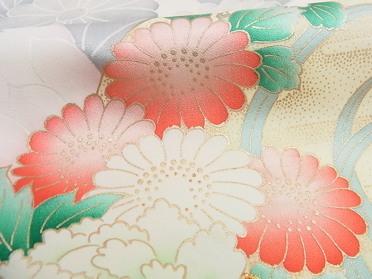 駒刺繍 平和屋着物○訪問着 暈し染め 逸品 正絹 友禅 金彩 平和