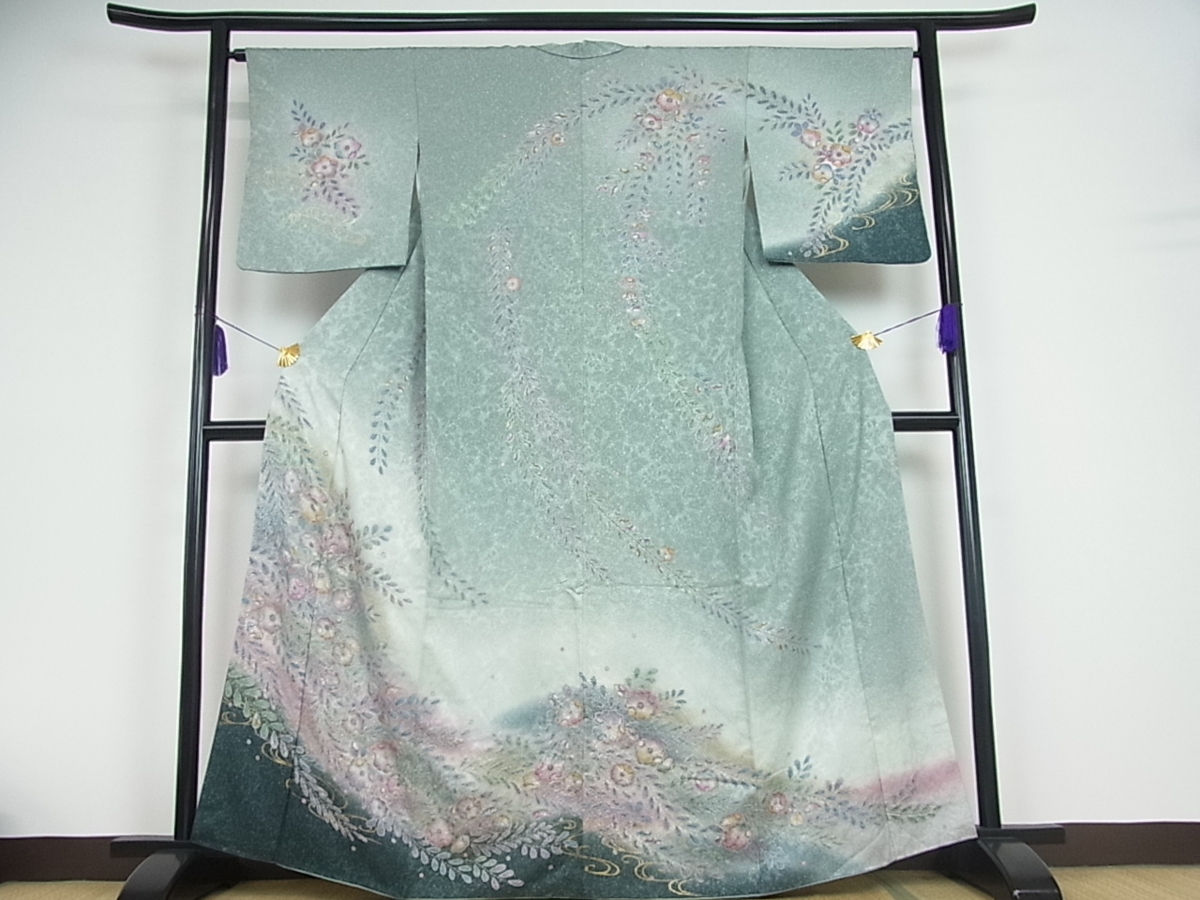 辻が花 訪問着 暈し染め 絞り 金彩 平和屋着物○訪問着 吉乃一廉 逸品 