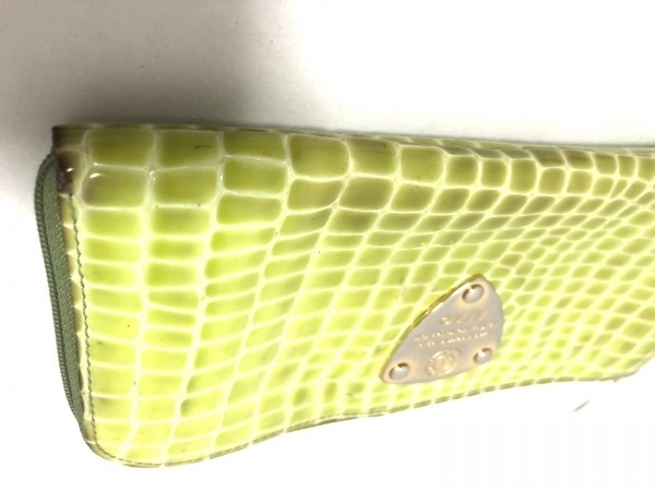 ATAO(アタオ) 長財布 - イエロー L字ファスナー/型押し加工 レザー ATAO - ATAO(アタオ) 長財布 - イエロー L字ファスナー/型押し加工