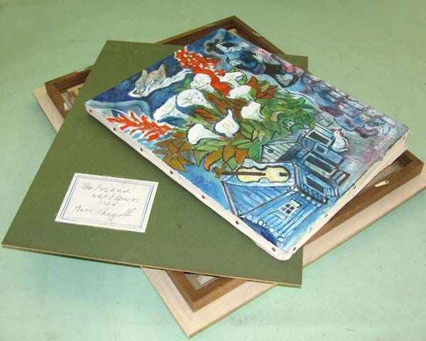 ***シャガール*ブライダル.フラワー *肉筆・油彩・額装/55×46**_3