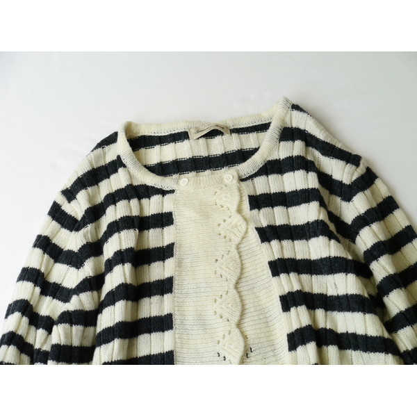 サマンサモスモス Samansa Mos2 Sm2 ナチュラルに着こなせる リンネル女子 風 ボーダー ニット カーディガン トップス 売買されたオークション情報 Yahooの商品情報をアーカイブ公開 オークファン Aucfan Com