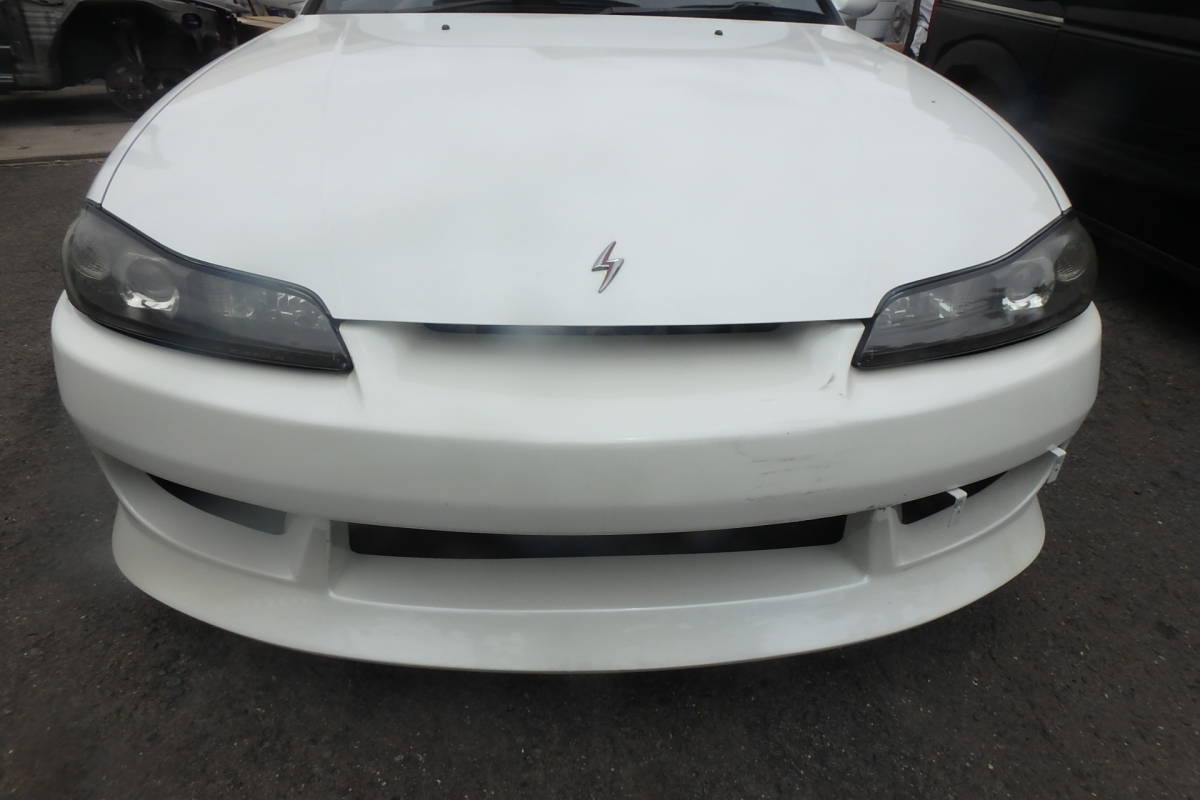 シルビア S15 　フロント純正バンパー　ホワイト S15シルビア 本物 ベルテックス フロントバンパー 純正パール