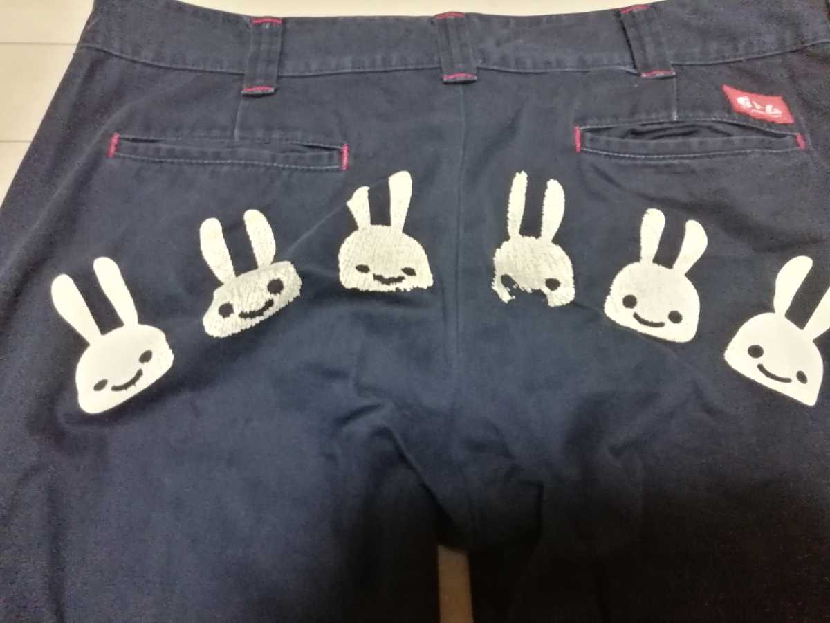 CUNE チノパン 6連 うさぎ プリント ベージュ キューン ワークパンツ 6