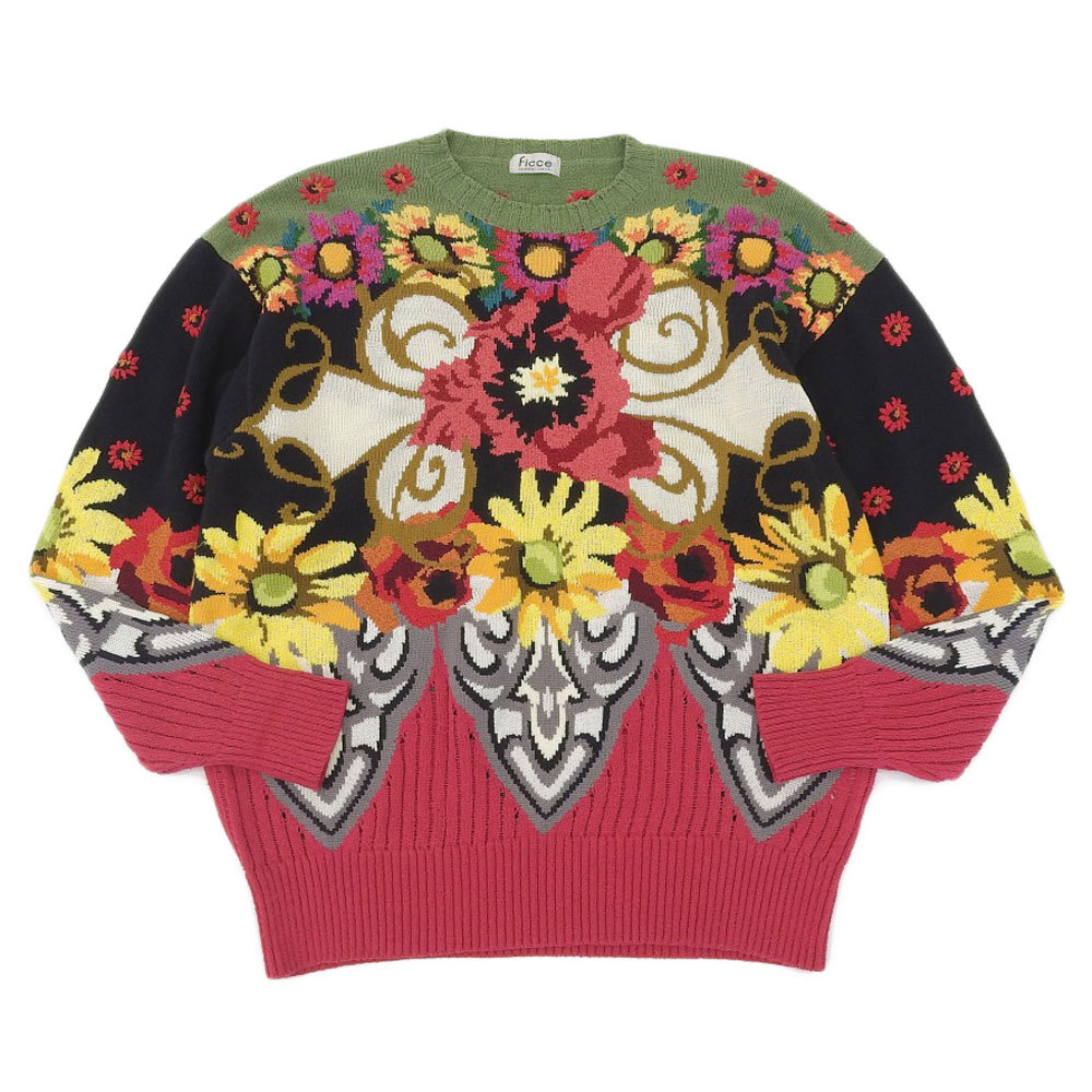 ◇YOSHIYUKI KONISHI(フィッチェ)多色ハンドニット/美品◇ ◇FICCE