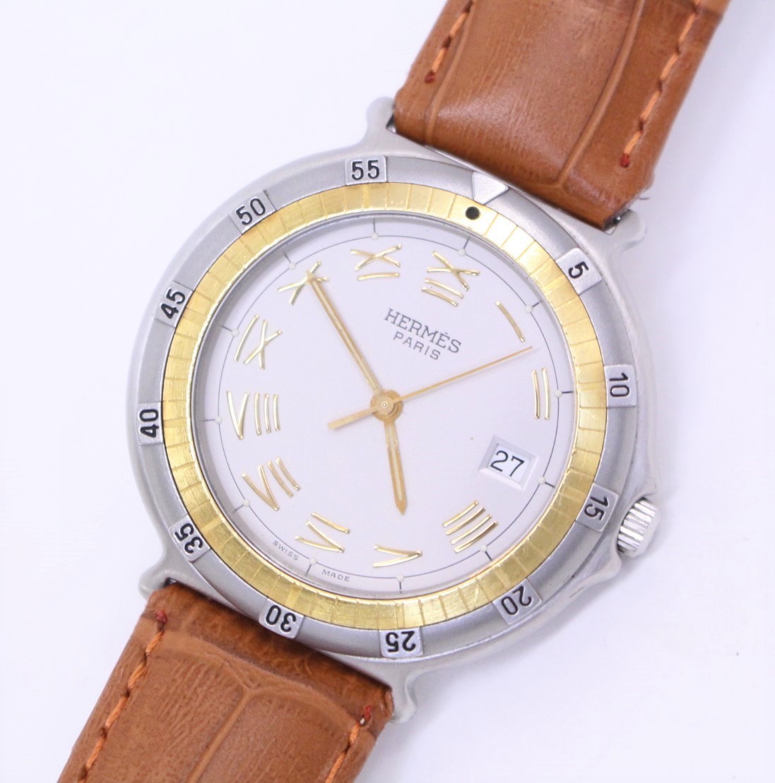 Y4029◇中古品◇エルメス キャプテンニモ メンズ 革ベルト コンビ