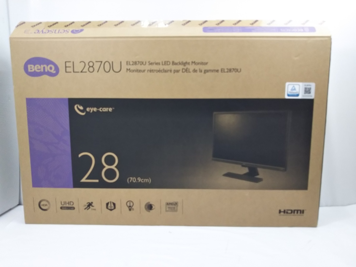 BenQ EL2870U | 4K : ゲーミングモニター (27.9型⁄4K 1ms EL2870Uを 