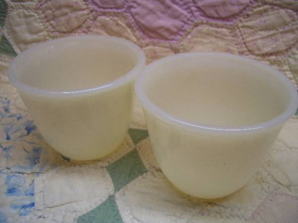 ファイヤーキング!アイボリーカスタードカップ２個最初期刻印_1