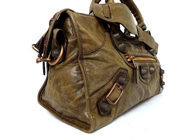 1円 □美品□ BALENCIAGA バレンシアガ 103208 ザ ファースト レザー 