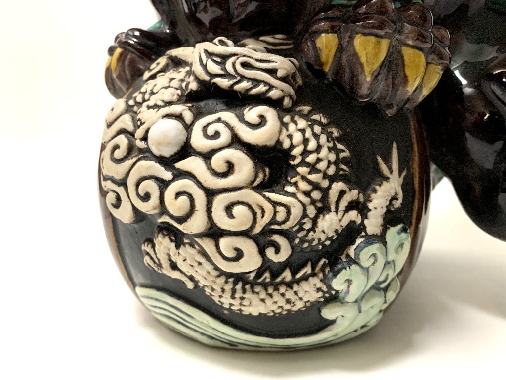 超安いオンライン 【芝】九谷・八幡窯・須栄義・大きめな九谷玉乗り