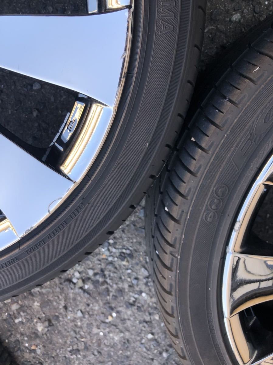 RAYS GENOMA 17×7J 100 4H ＋32 215/40R17 4本セット メッキ タイヤ 