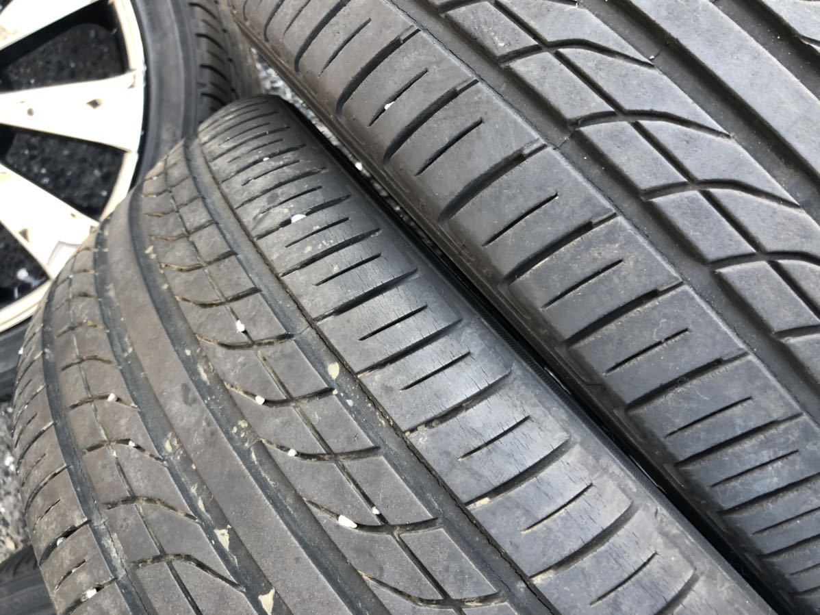 RAYS GENOMA 17×7J 100 4H ＋32 215/40R17 4本セット メッキ タイヤ 