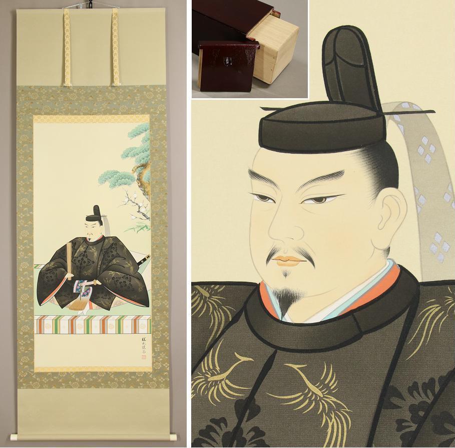 100%新品，SALE 真作 河合祥永 菅原道真公 菅公御尊像 天神様 二重箱 肉筆 絹本 掛軸 h696(人物、菩薩)｜売買されたオークション情報、yahooの商品情報をアーカイブ公開 - オークファン 人物、菩薩