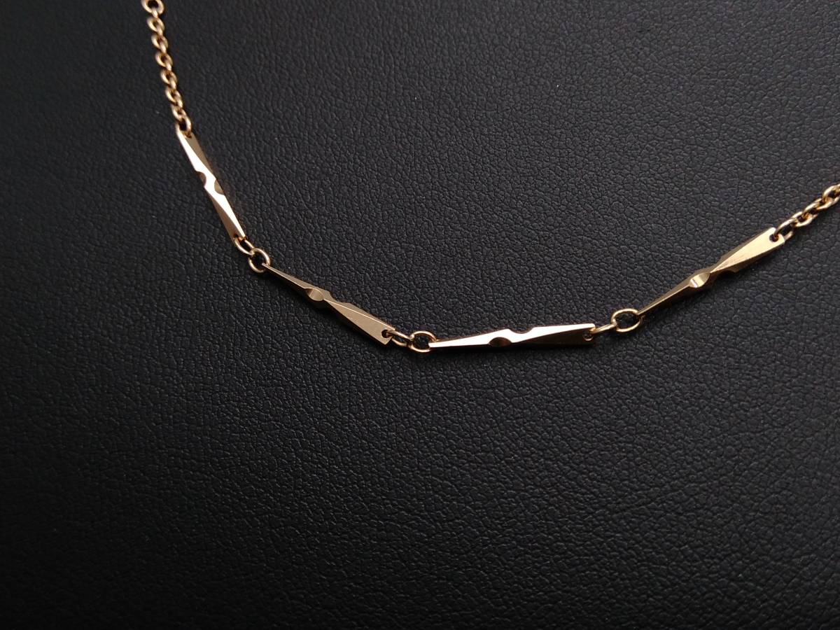 セール】 デザイン チェーン ネックレス K18 750 42cm 6.8g 金 