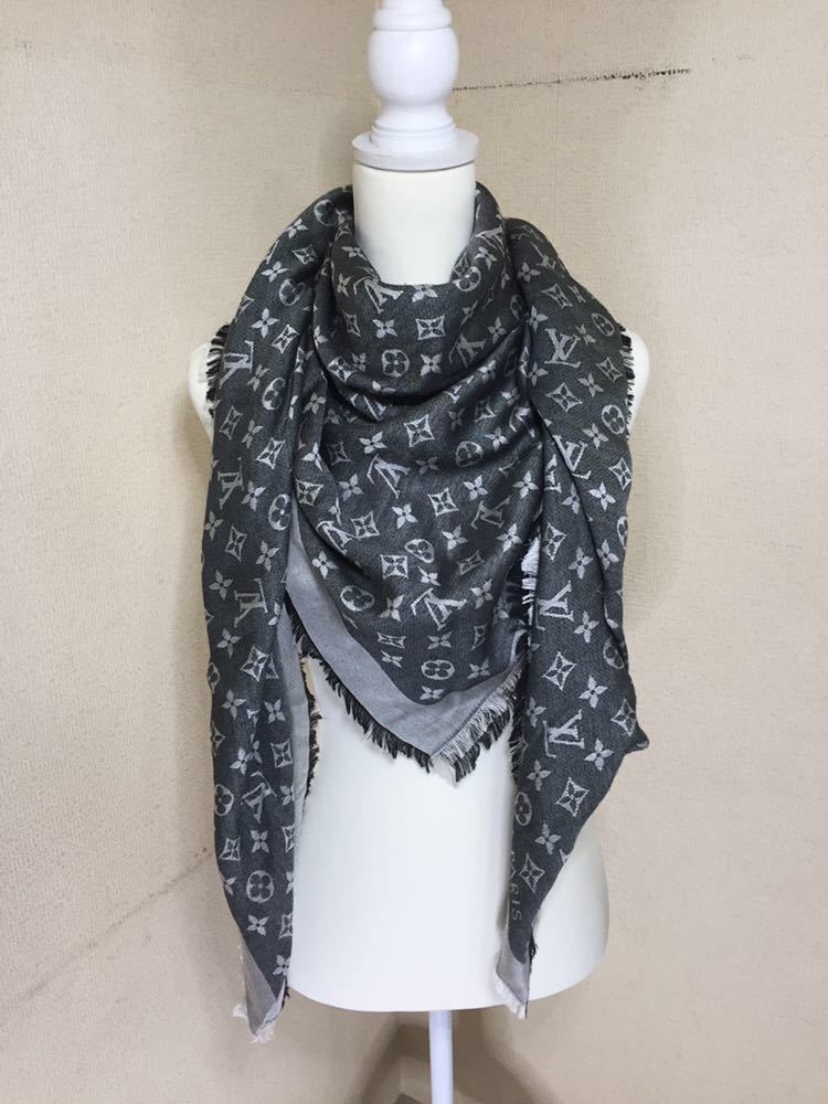 ルイヴィトン ショール モノグラム 中古品 LOUIS VUITTON ショール