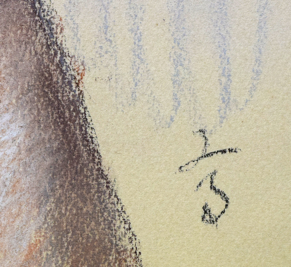 小竹美術】真作保証□高塚 省吾「裸婦」肉筆パステル画・10号□裸婦画