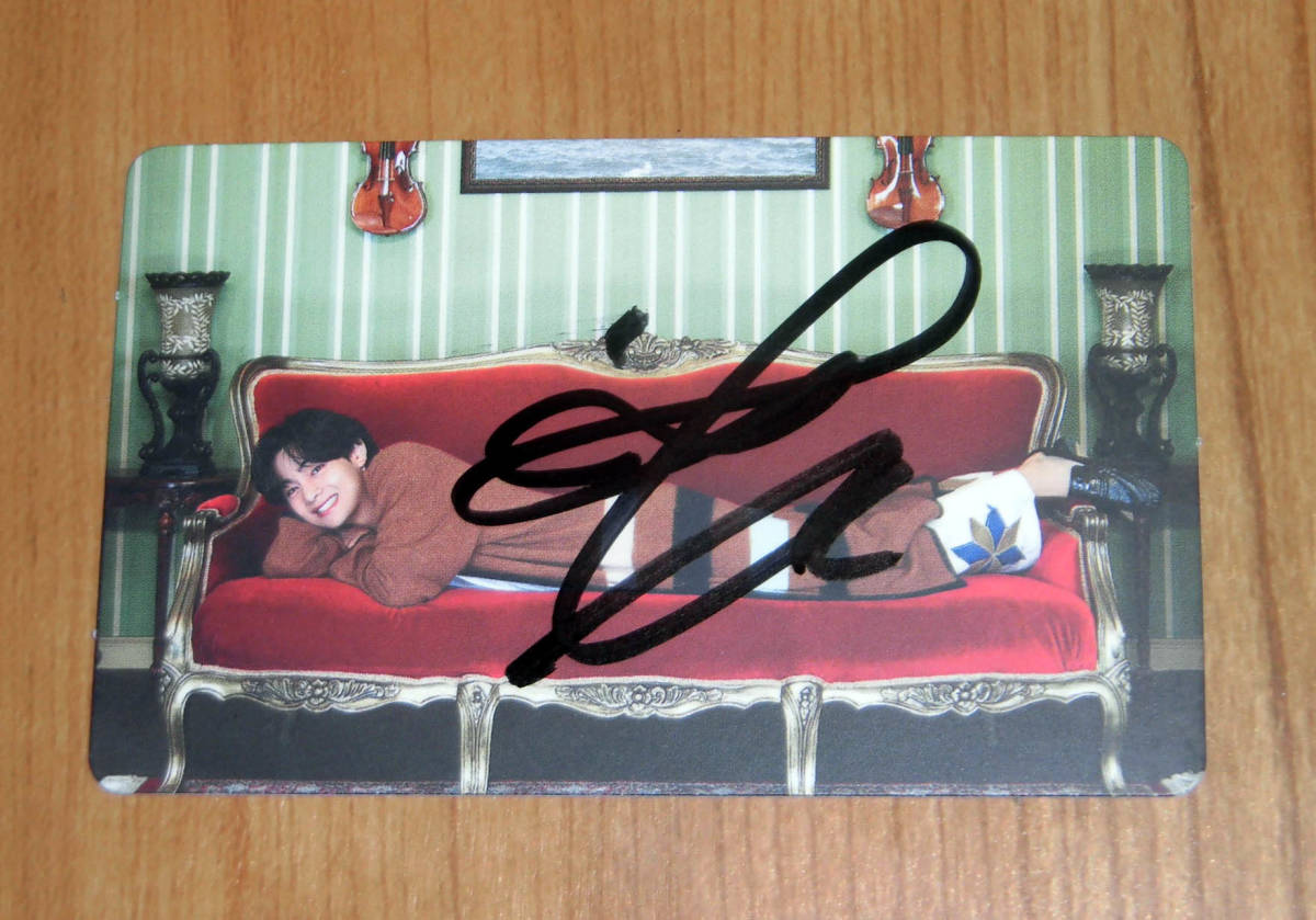 BTS V (BTS，防弾少年団)◇韓国アルバム「Be」トレカ◇直筆サイン 直筆