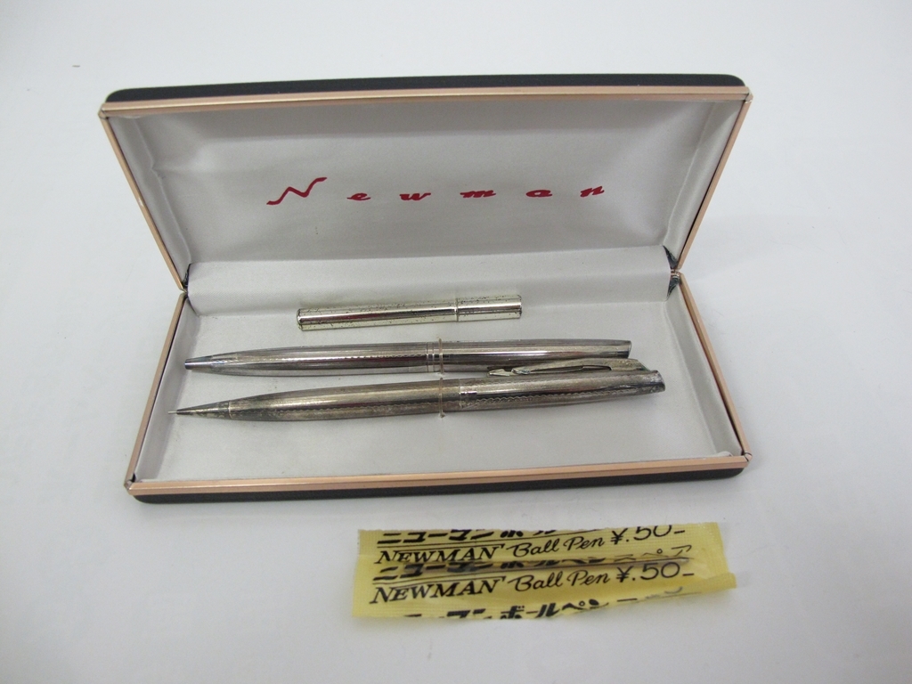 【希少 廃盤】NEWMAN ニューマン 銀製 シャーペン SILVER刻印 11‐16 NEWMAN ニューマン ボールペン シャーペン SILVER刻印 2本 銀
