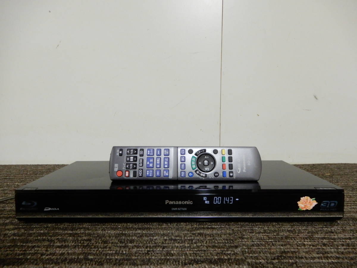 3D対応 Panasonic DIGA DMR-BZT600 HDD/BDレコーダー DMR-BZT600 3TB-3