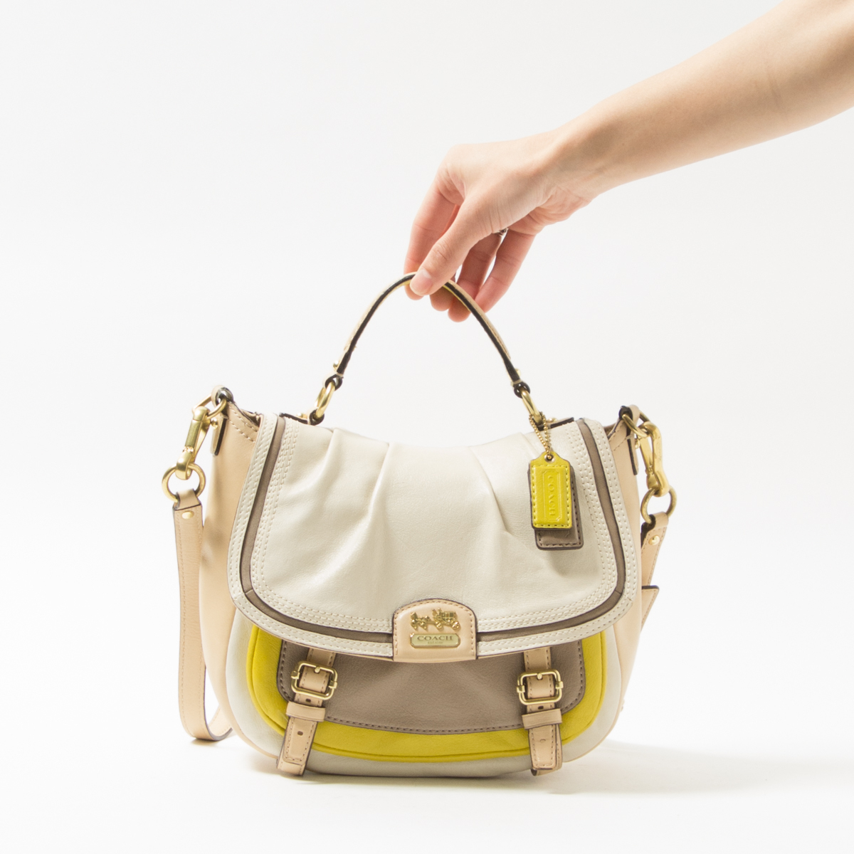 1円スタート】良品 COACH マディソン レザー ハンドバッグ ショルダー 