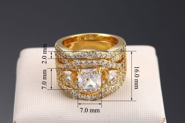 価格破壊！超高級！【最高純度】【新入荷】1円～ ☆希少品リング☆ 新着 109連 6層ダイヤモンドリング指輪 #2ct# 18K