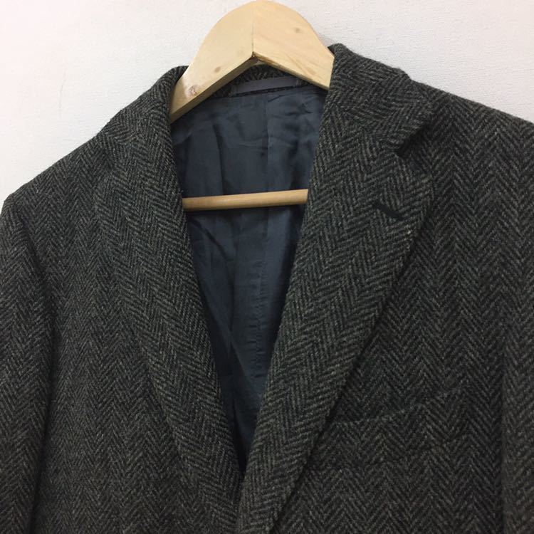 M166 Le Chic HARRIS TWEED ハリスツイード ジャケット ウールジャケット テーラードジャケット 2B ヘリンボーン メンズ AB6 グレー